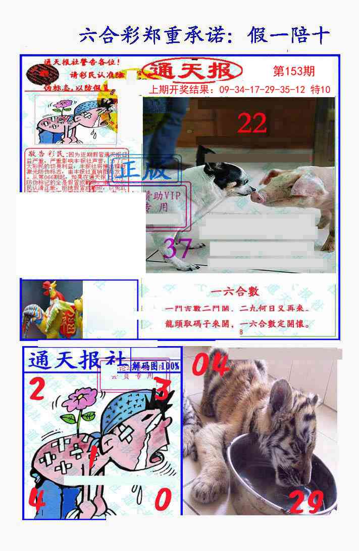 153期假一陪十通天报[图]