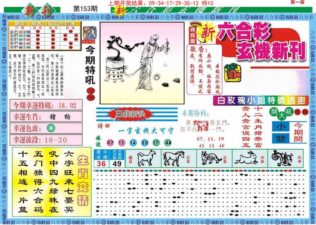 153期新六合彩特码新刊A[图]