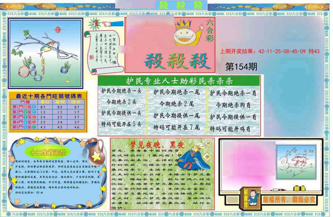 154期九龍杀杀杀A(推荐)[图]