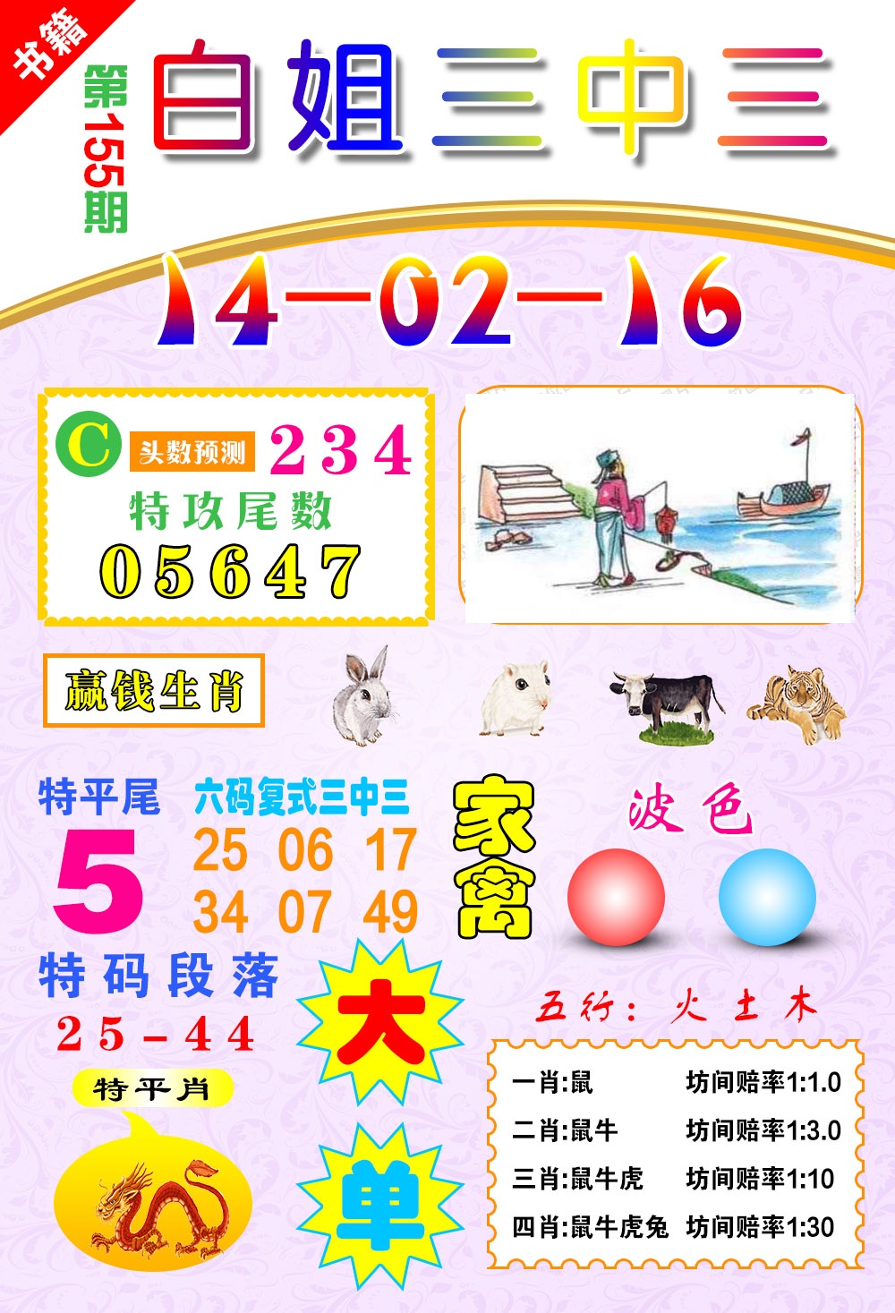 155期澳门白姐锦囊[图]