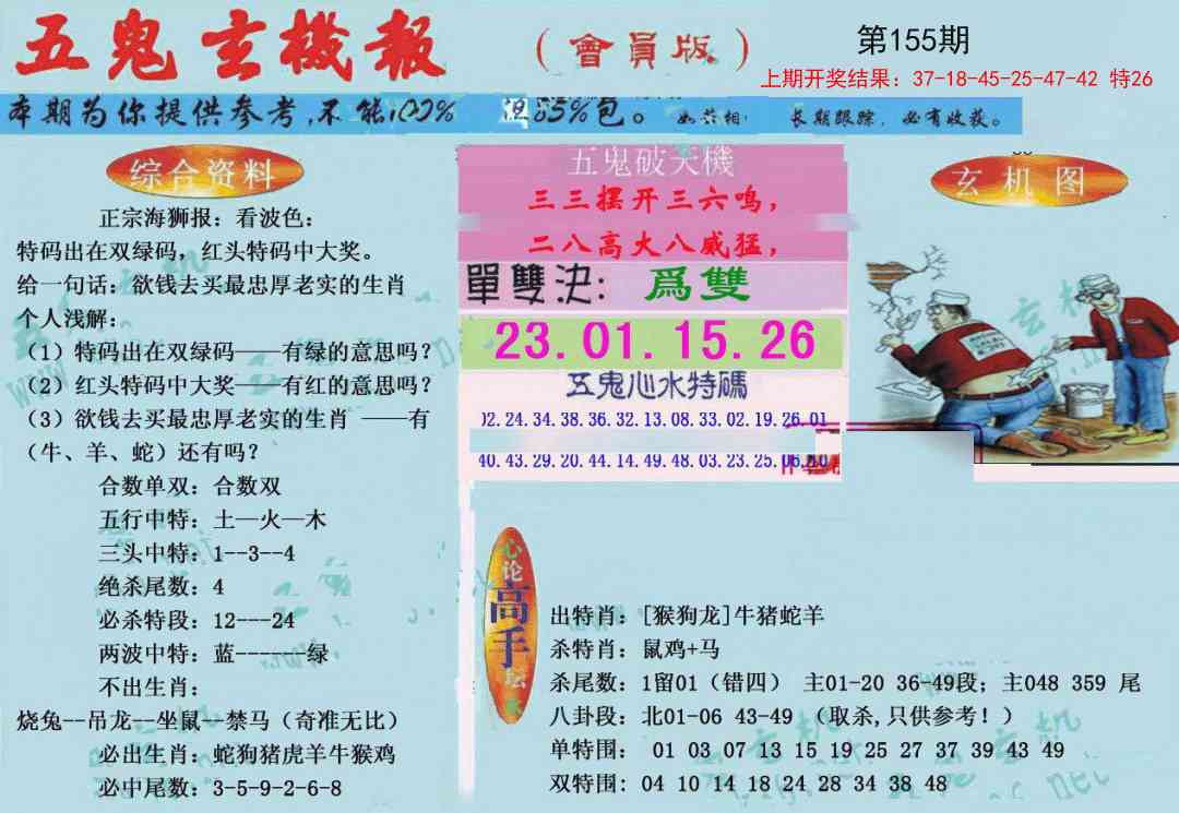 155期新五鬼玄机[图]