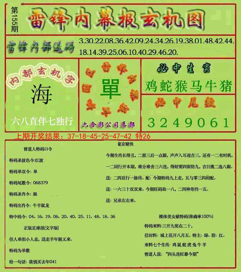 155期雷锋玄机报[图]