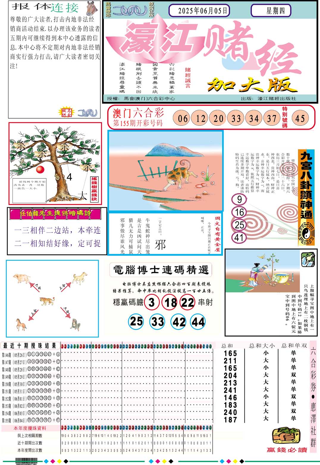 156期濠江赌经A加大版[图]