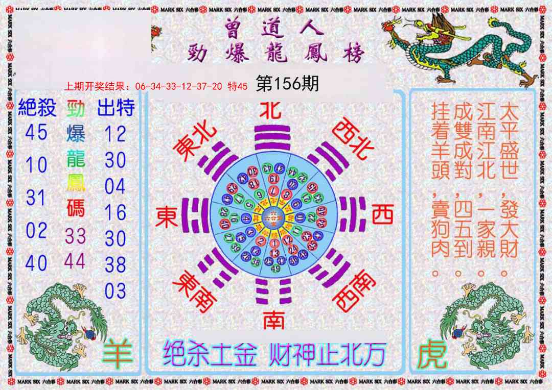 156期曾道人劲爆龙凤榜[图]