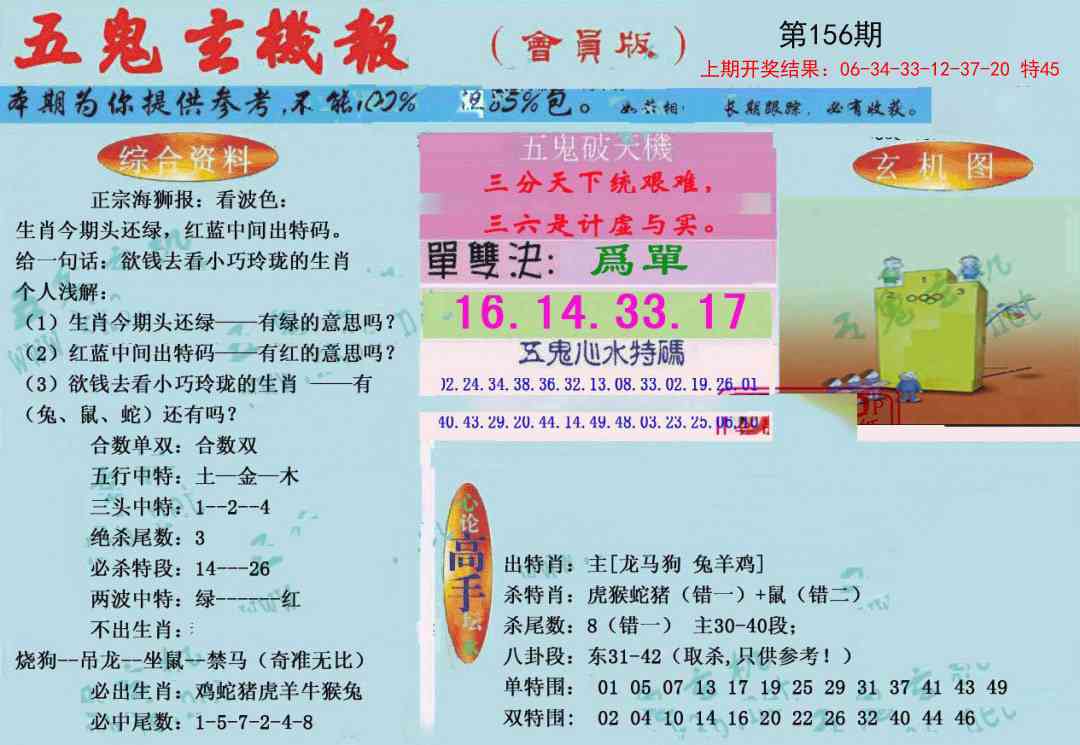 156期新五鬼玄机[图]