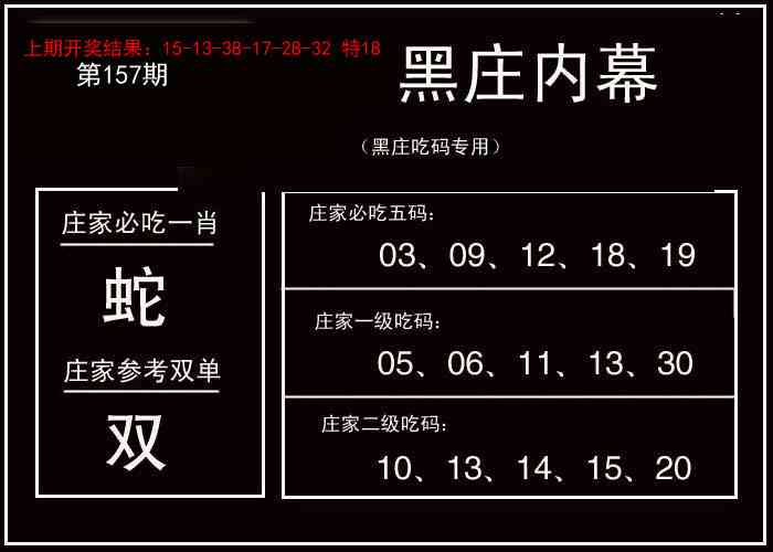 157期黑庄内幕[图]