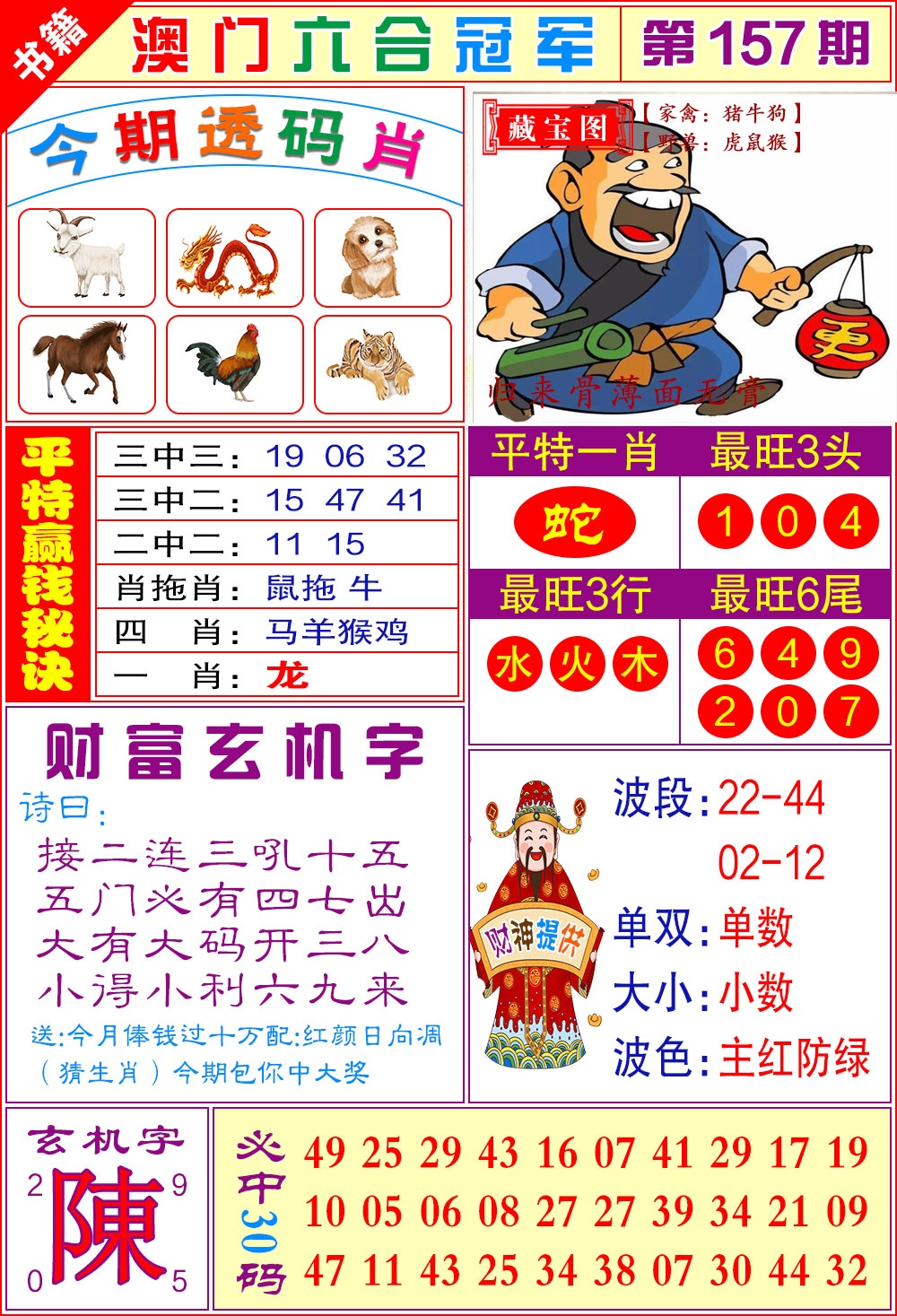 157期澳门六合冠军[图]