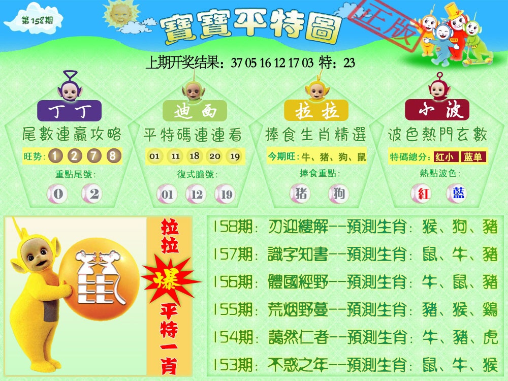 158期天线宝宝平特图[图]
