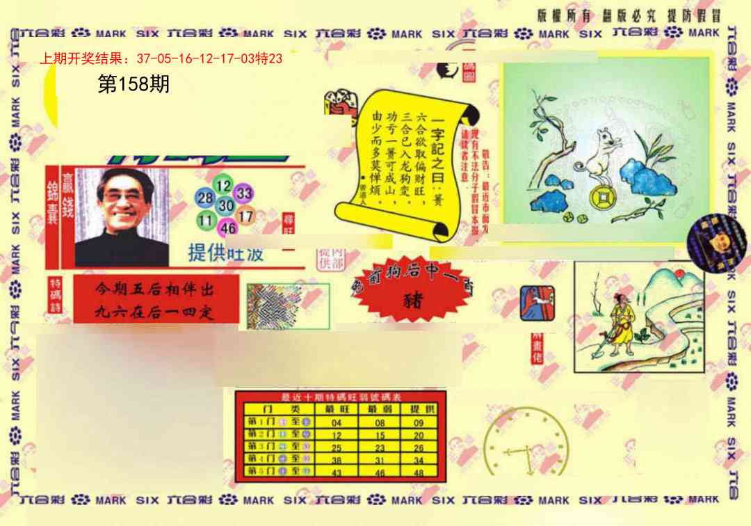 158期特码王(信封)[图]