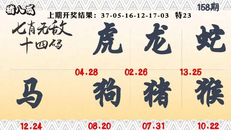 158期七肖无敌14码[图]