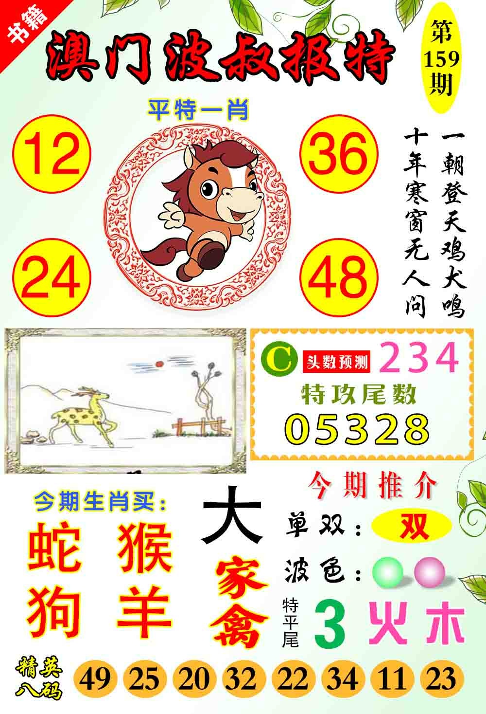 159期澳门波叔报特[图]