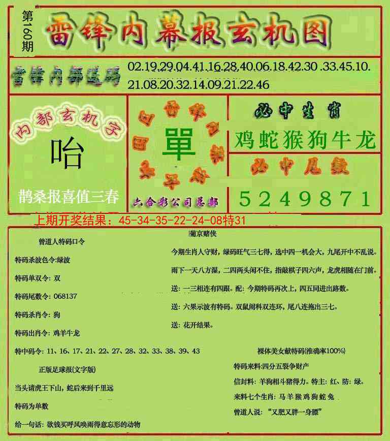 160期雷锋玄机报[图]