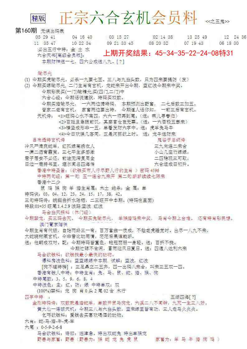 160期正宗六合玄机料[图]