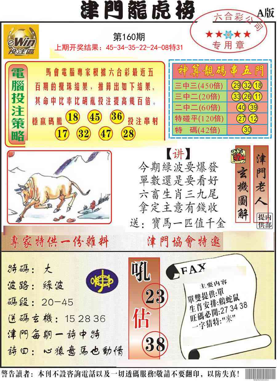 160期津门龙虎榜A[图]