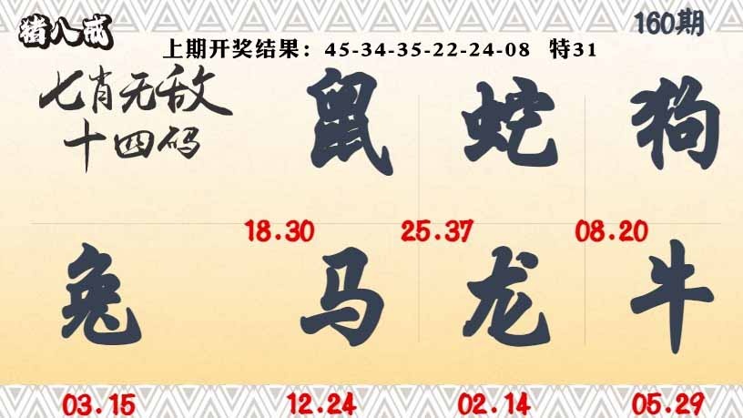 160期七肖无敌14码[图]
