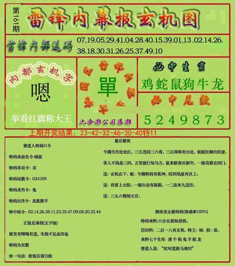 161期雷锋玄机报[图]