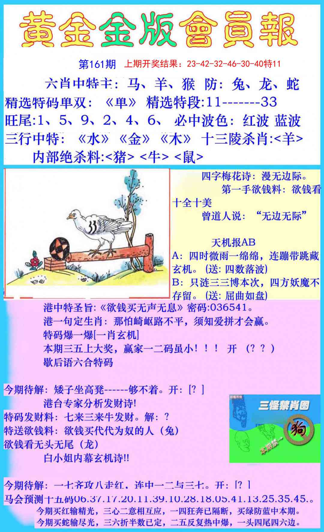 161期黄金金版会员报[图]