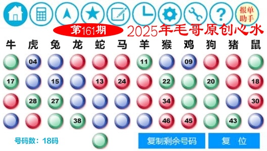 161期毛哥心水[图]