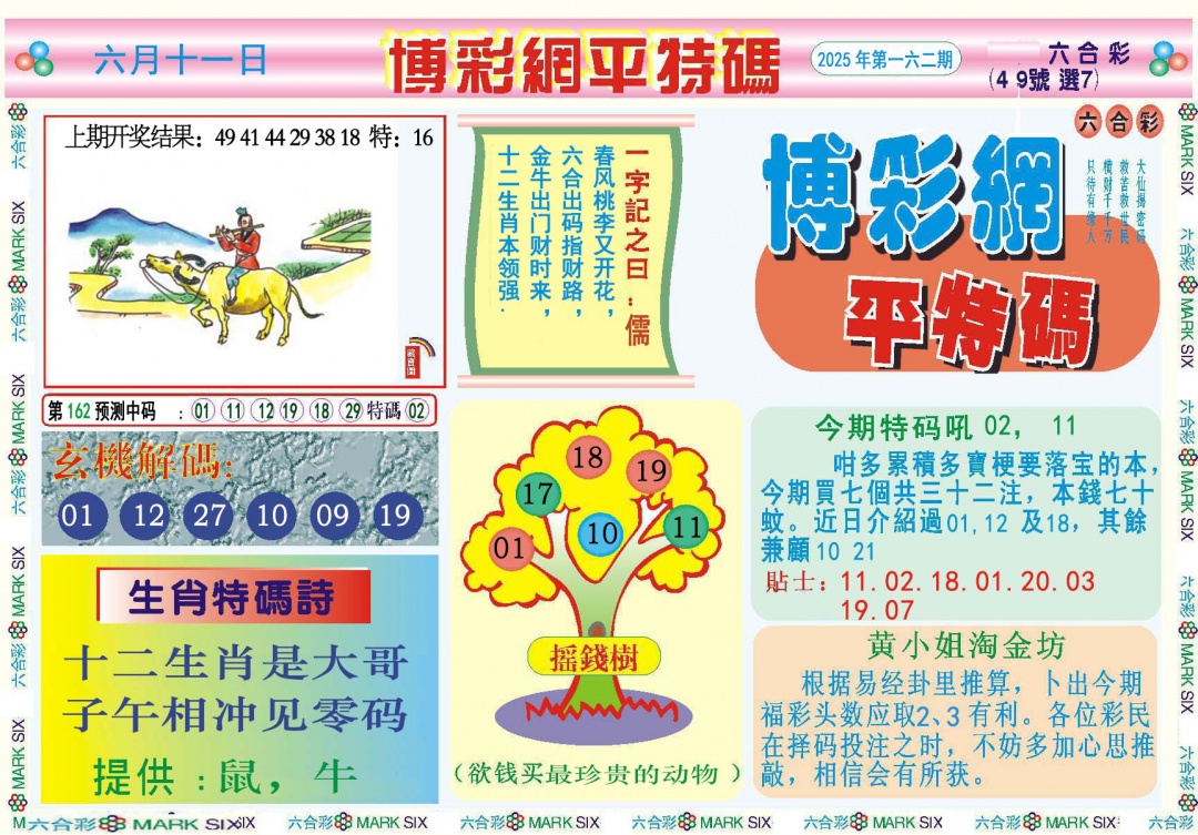 162期博彩网平特报[图]