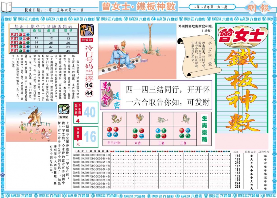 162期曾女士铁板神数A[图]