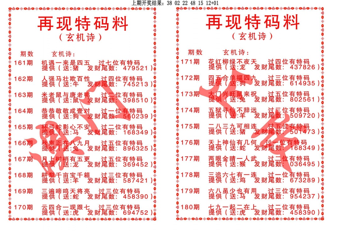 163期再现特码料[图]