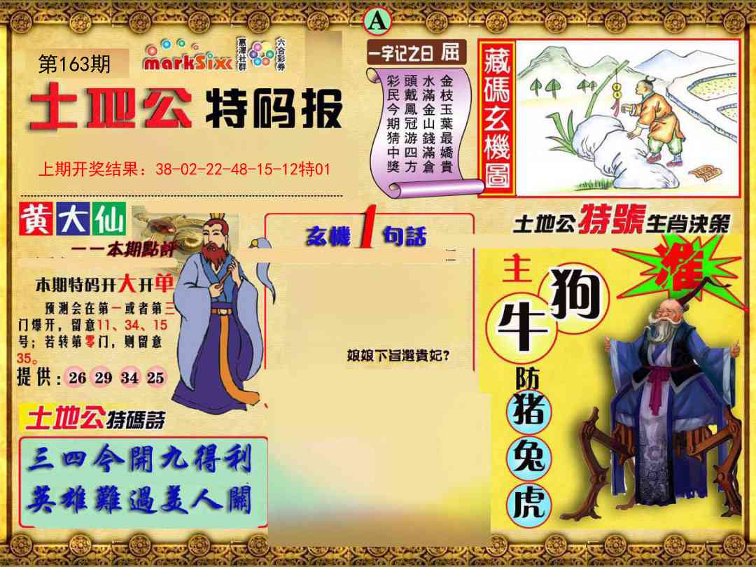 163期土地公特码报A[图]