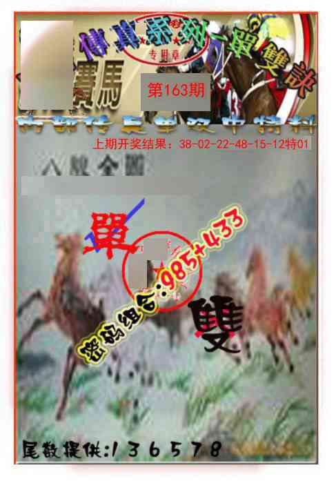 163期马会传真-单双诀[图]