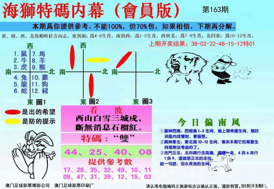 163期海狮特码会员报[图]