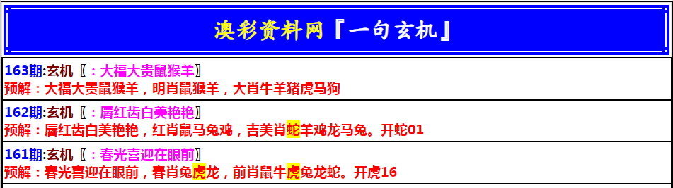 163期澳门一句玄机[图]