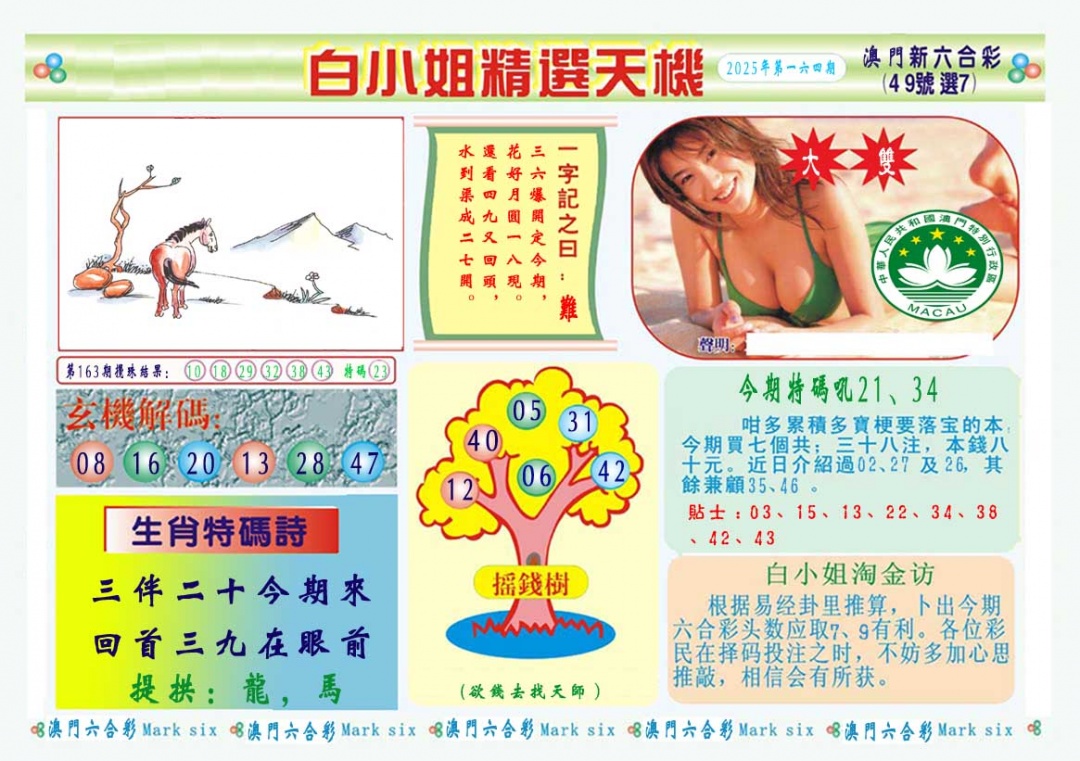 164期白小姐精选玄机A[图]