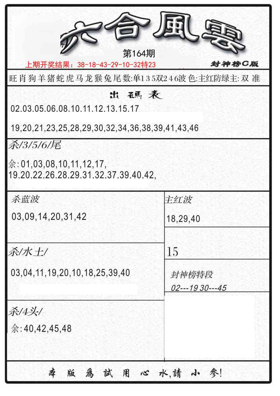 164期六合风云B[图]