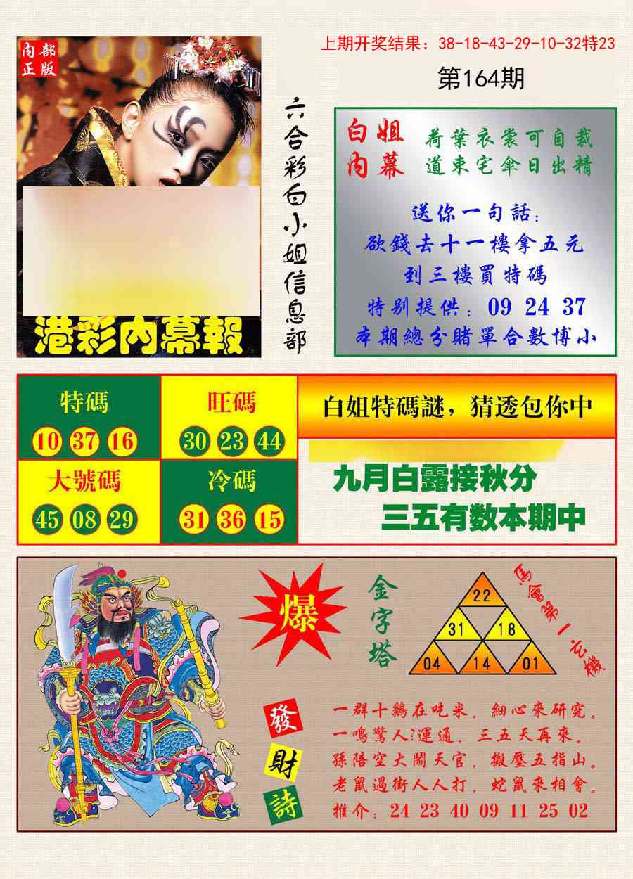 164期港彩内幕报[图]