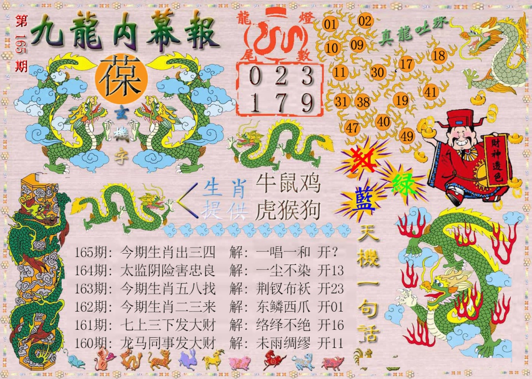 165期九龙内幕报[图]