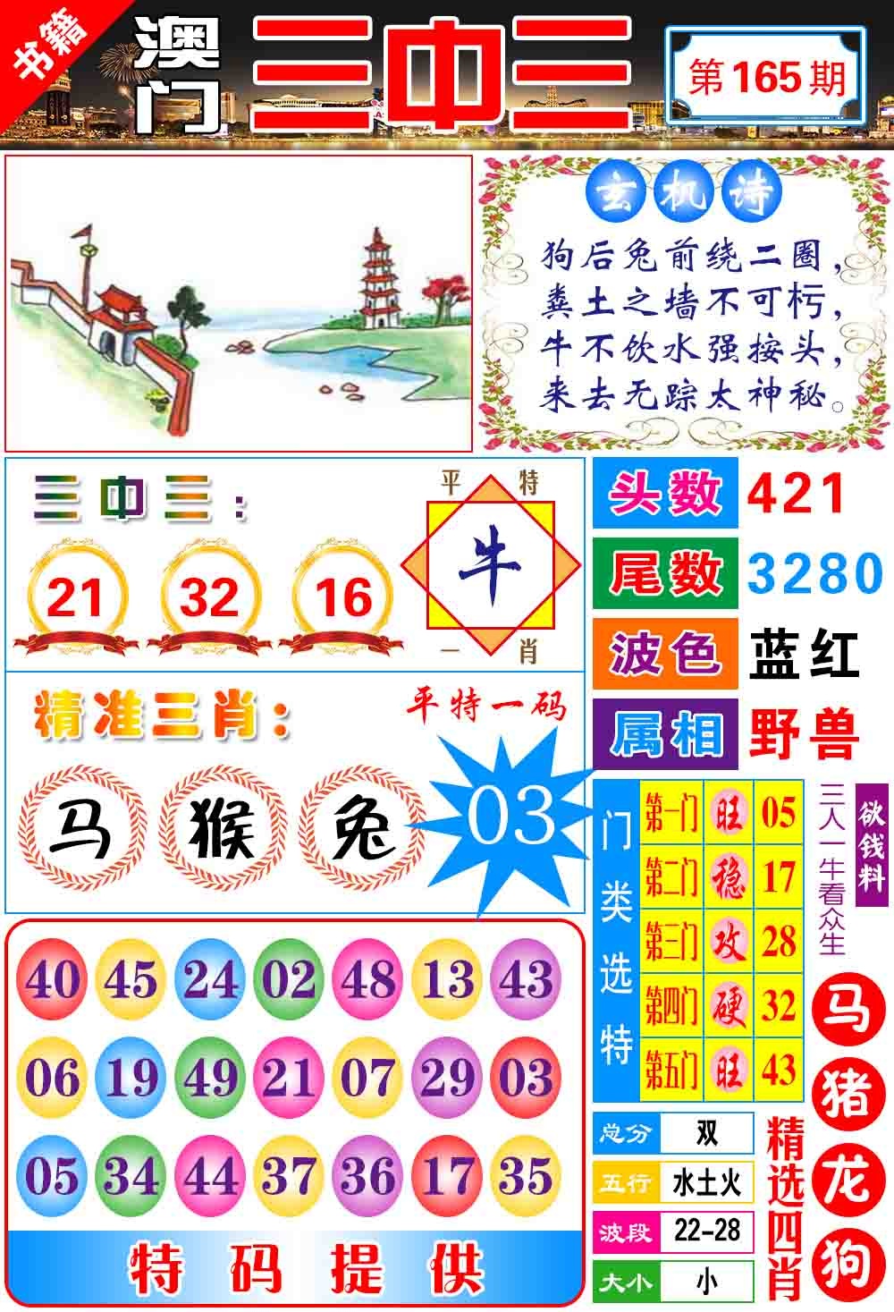165期澳门宝典三中三[图]