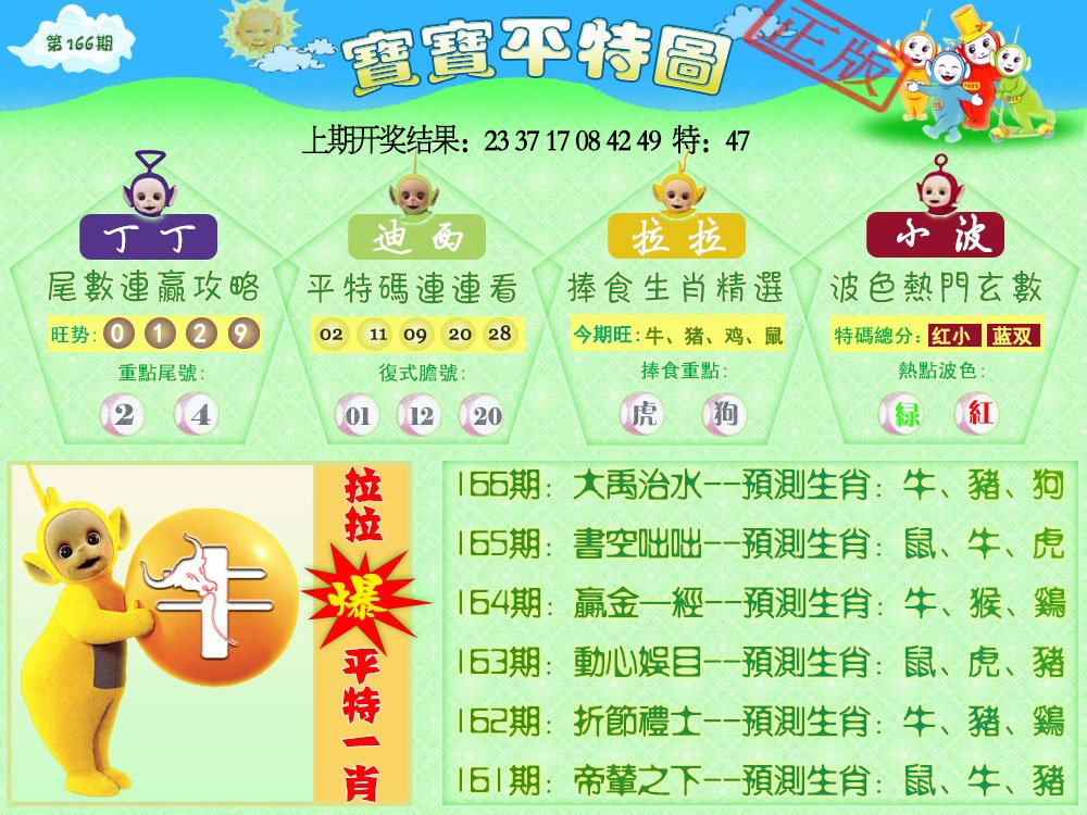 166期天线宝宝平特图[图]