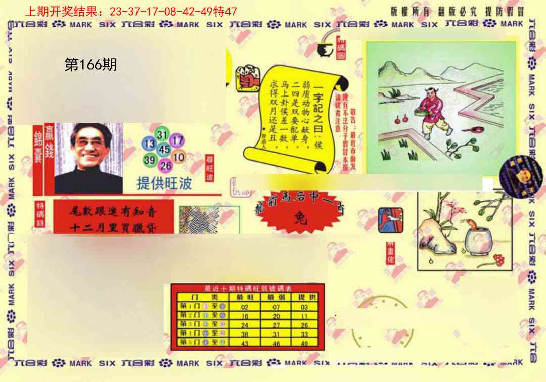 166期特码王(信封)[图]