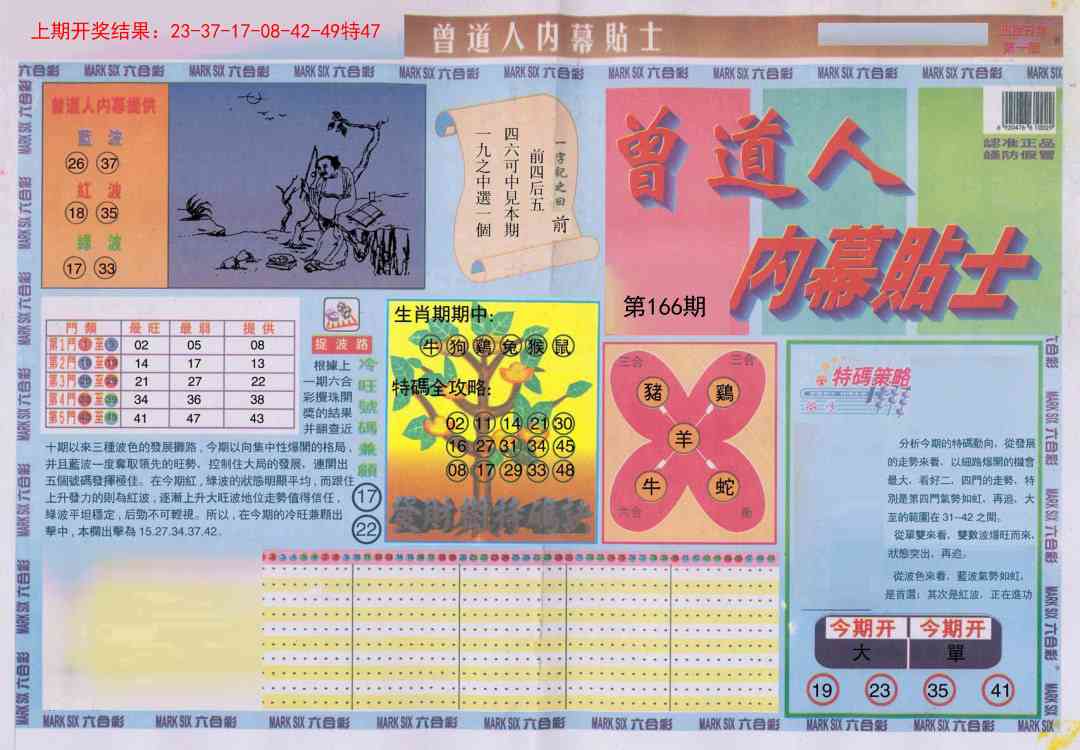 166期曾道人内幕贴士A[图]