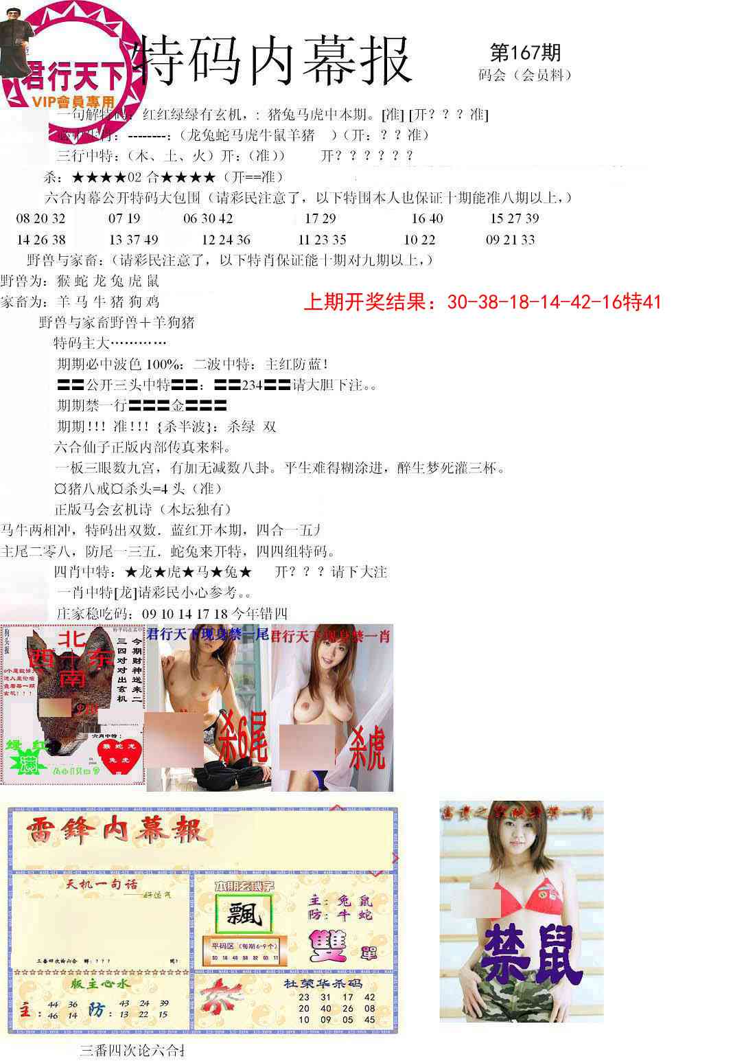 167期特码内幕报[图]