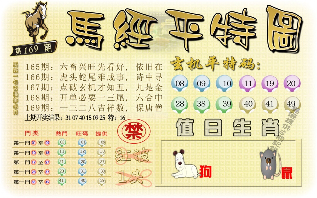 169期马经平特图[图]