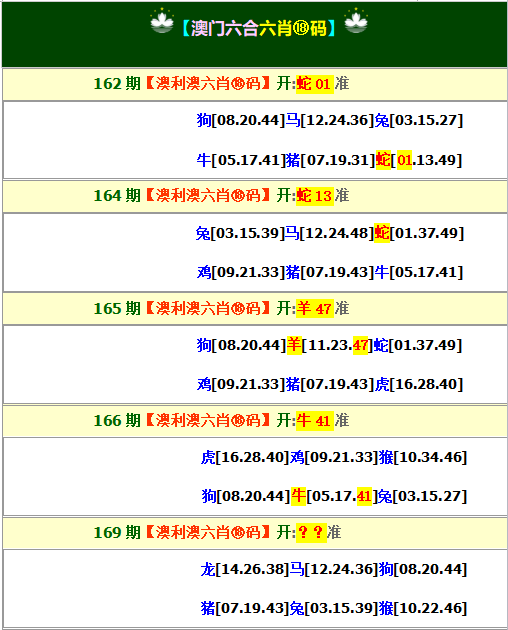 169期澳利澳六肖18码[图]