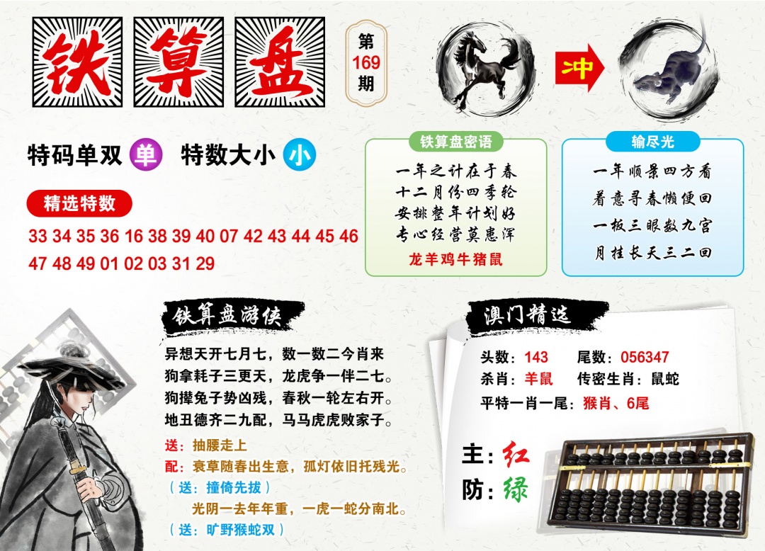 169期澳门铁算盘[图]