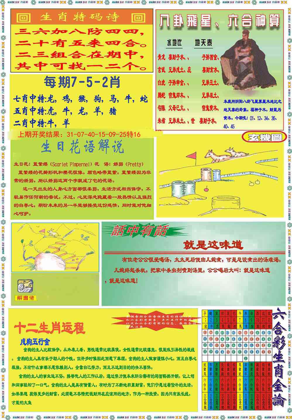 169期九龍马经B(推荐)[图]