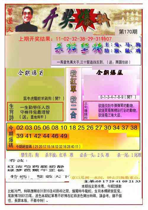 170期开奖爆料(新图推荐)[图]