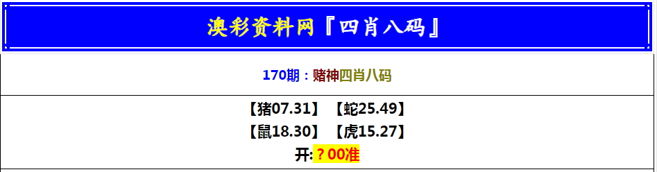 170期赌神四肖八码[图]