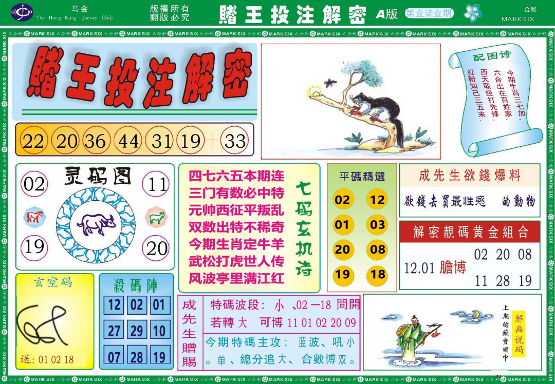 171期赌王投注解密[图]