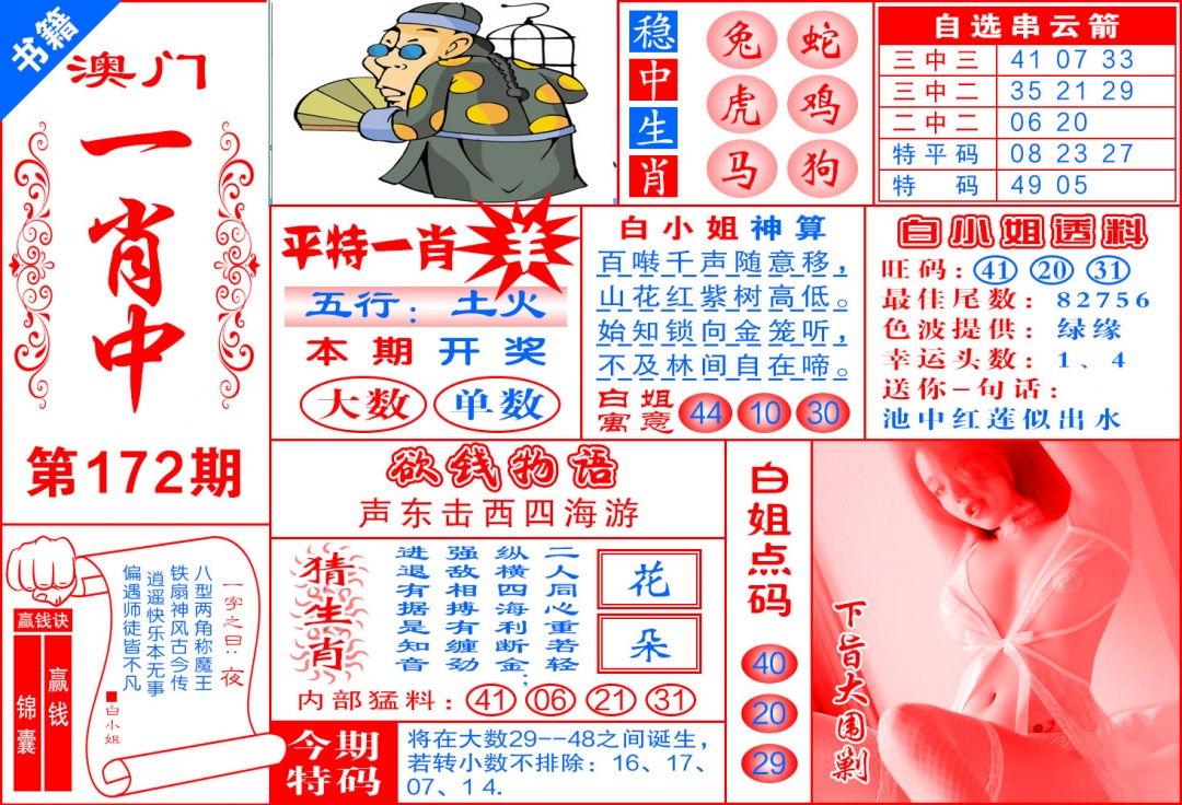 172期澳门锦囊宝典[图]