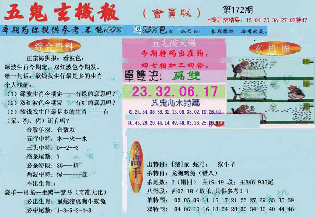 172期新五鬼玄机[图]