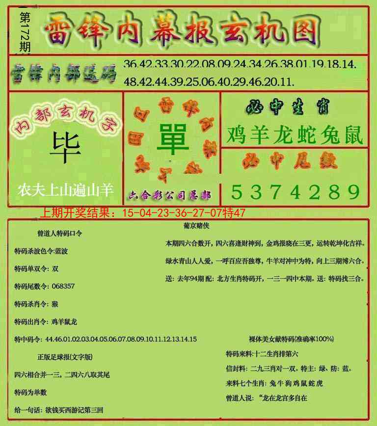 172期雷锋玄机报[图]