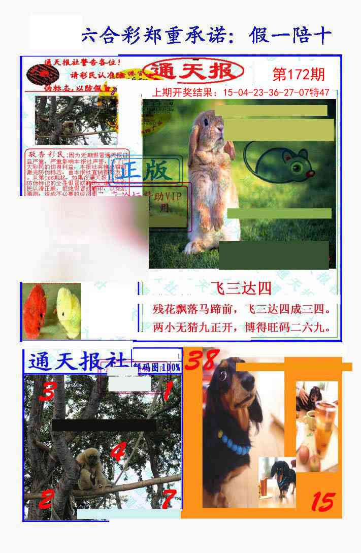 172期假一陪十通天报[图]