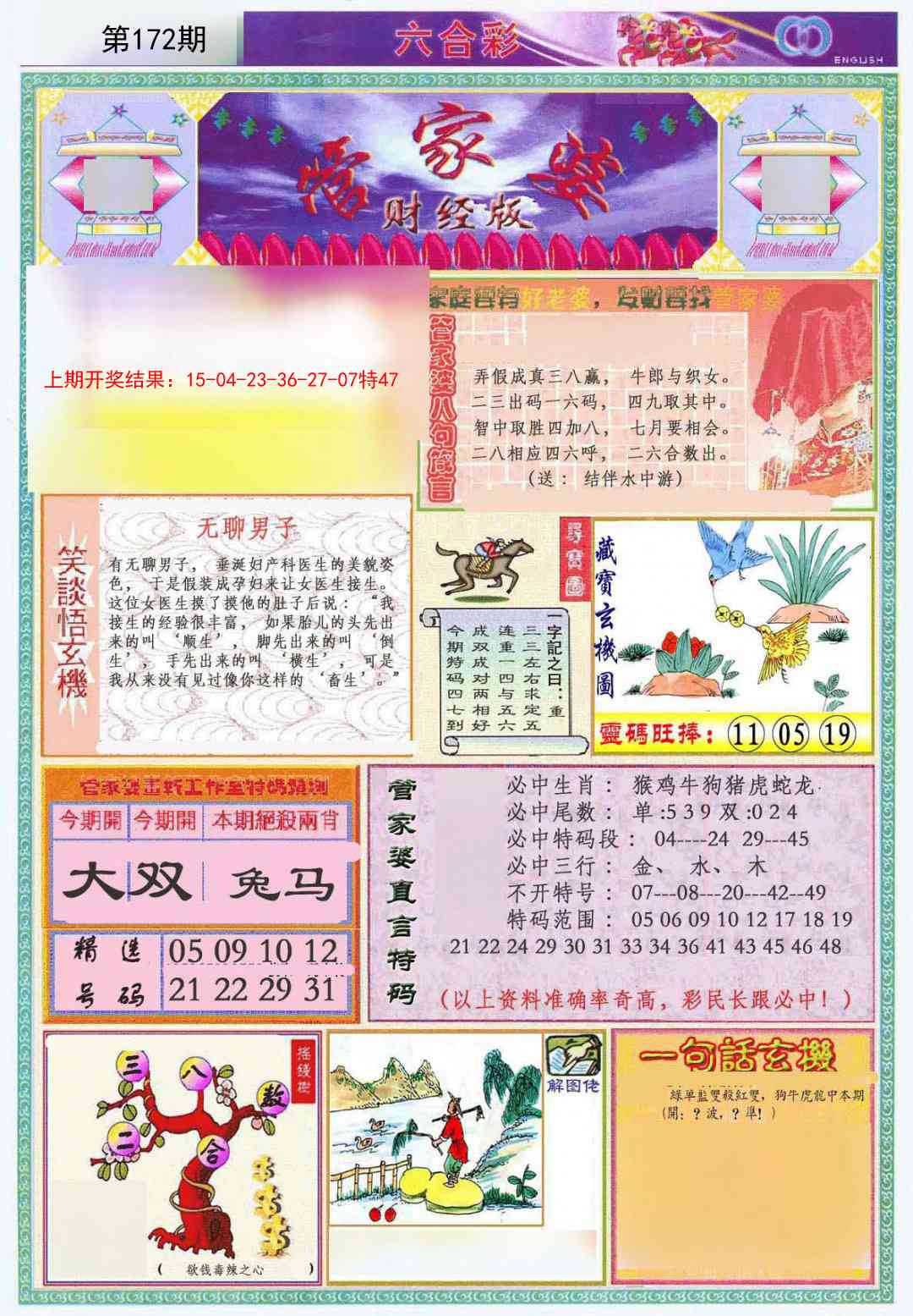 172期管家婆财经版[图]